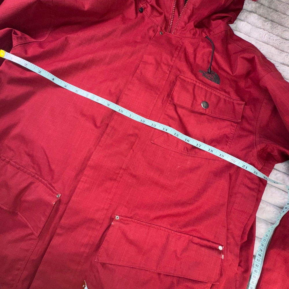 The North Face Hyvent Cyptic Mens Large Red Hooded Ski Jacket Winter Jacket Snow - Picture 4 of 15